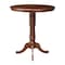 International Concepts Round 36 in Rd Top Pedestal Table, 12 in Leaf, 40.9 inH, Adjustable Height, Espresso, 36 W, 48 L, Wood K581-36RXT-6B-2 - alternate 5